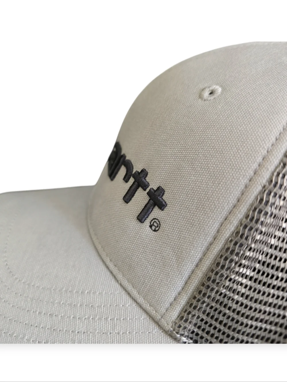 Carhartt 101195 Canvas Mesh-Back Trucker Hat Cap Asphalt Black NWT